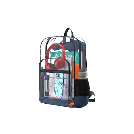 Max Cases EXTREME CLEAR BACKPACK W/2 COM MC-BP-2P-CLR